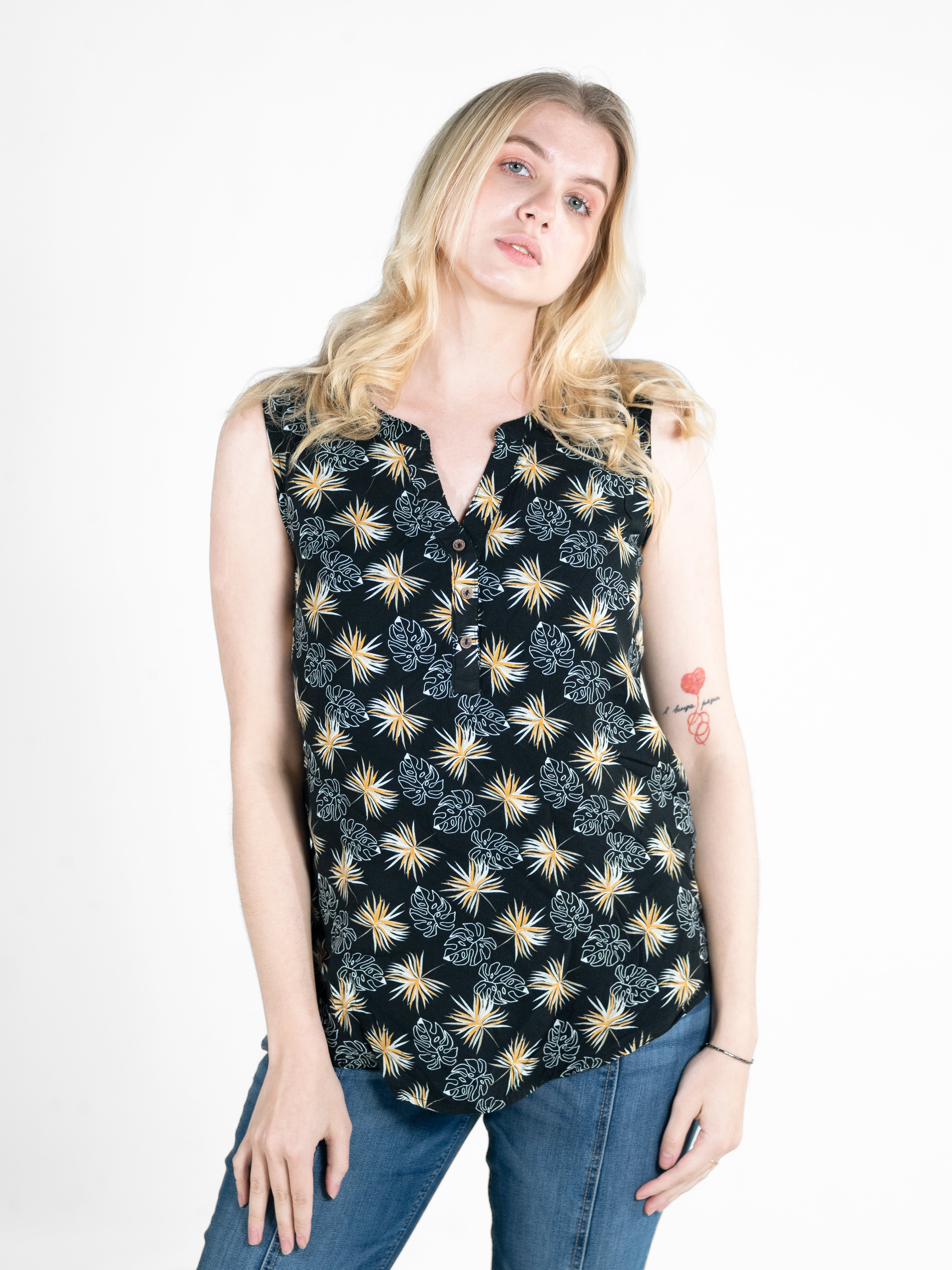 Black Flower AOP