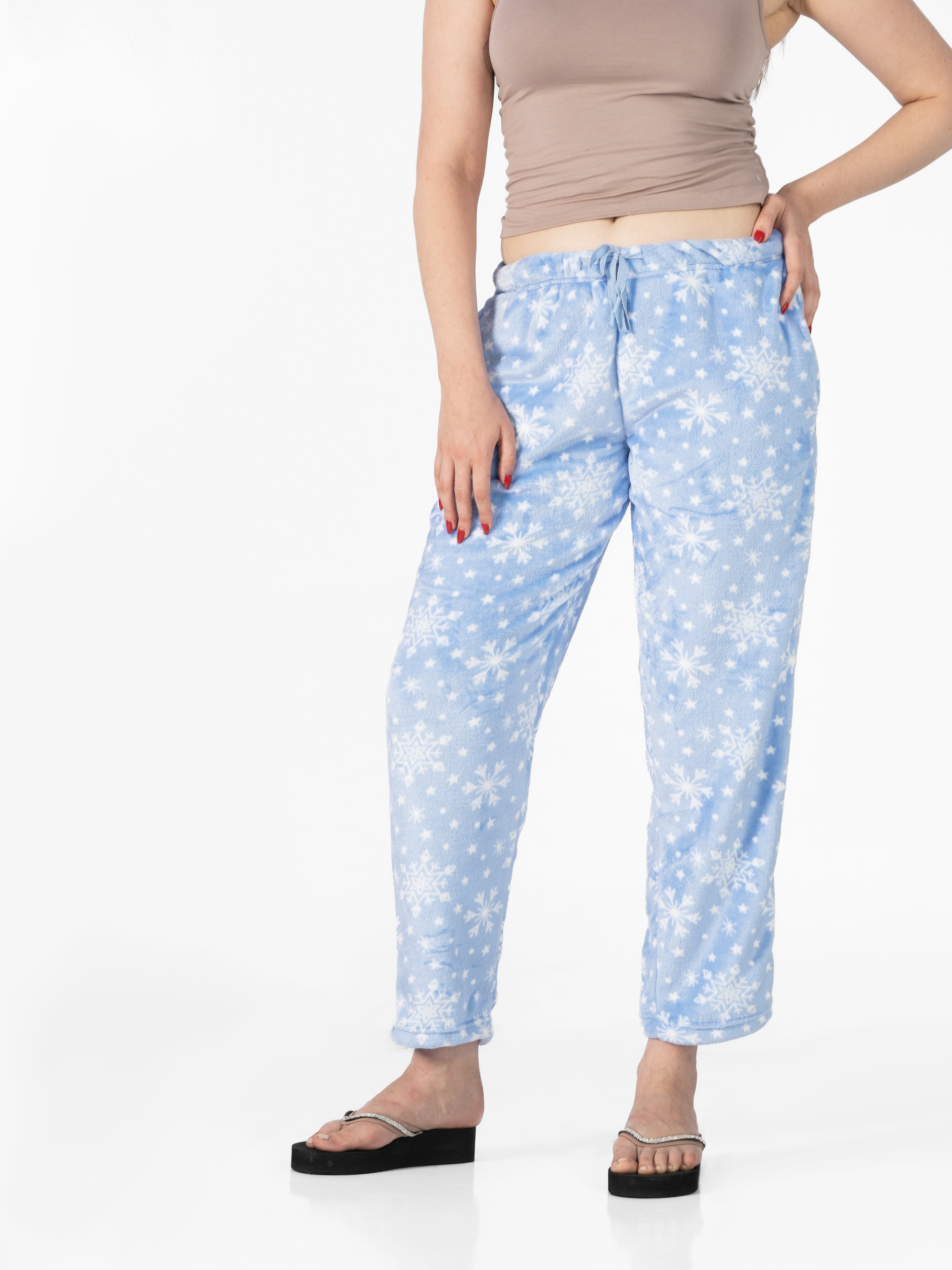 Lavender Blue Snowflack AOP