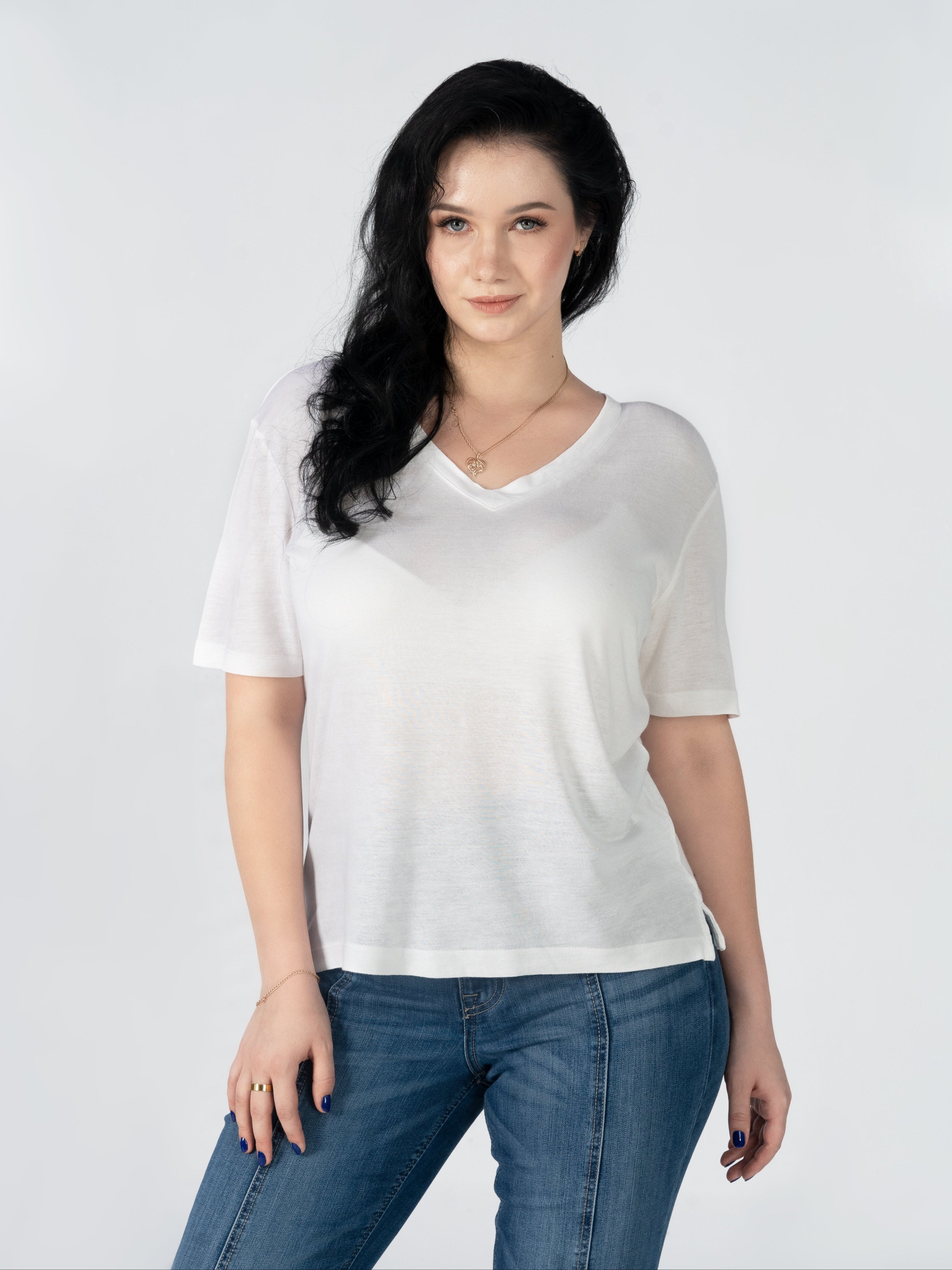 Linen Viscose Ladies T-Shirt