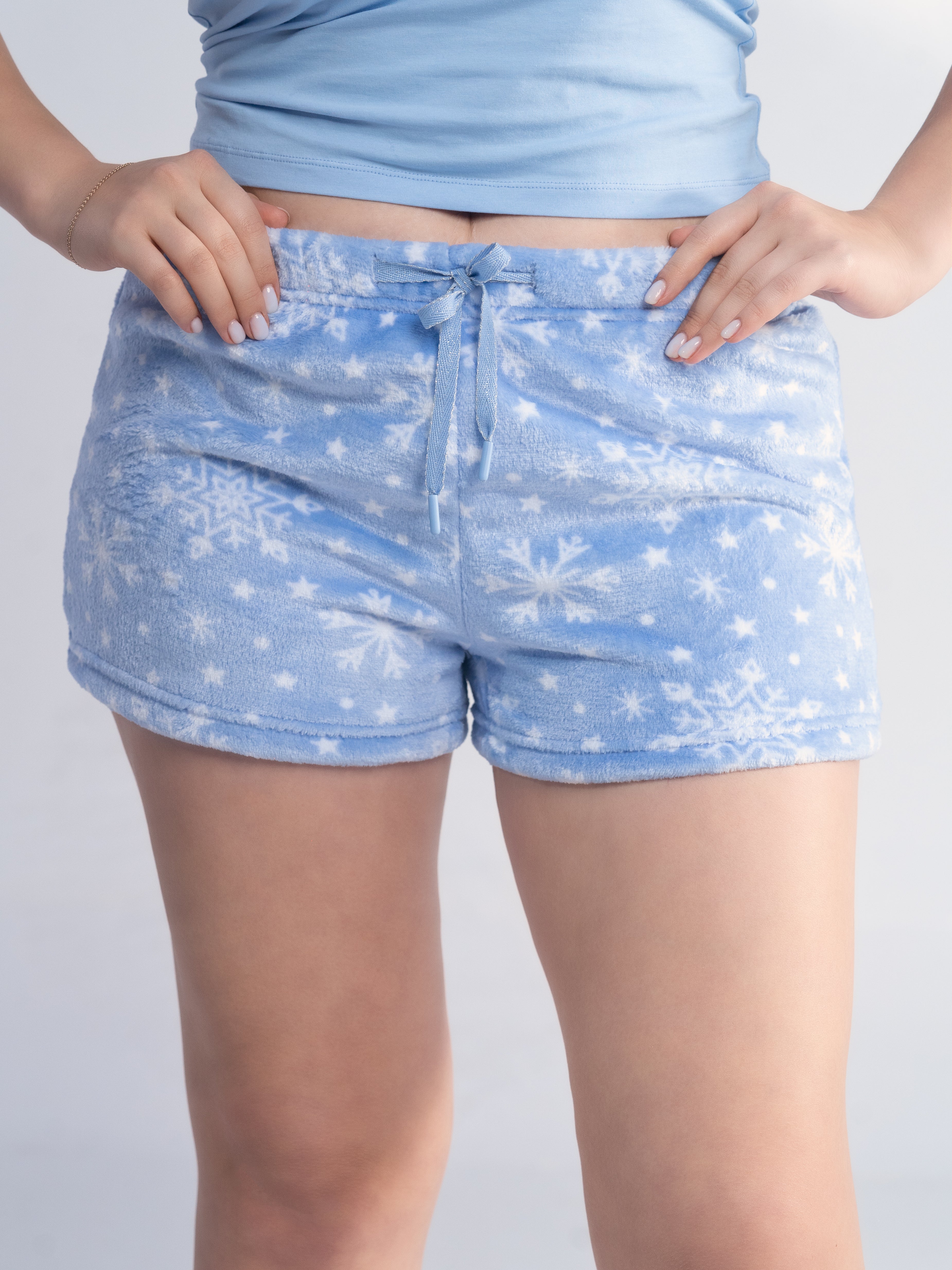 Lavender Blue Snowflack AOP