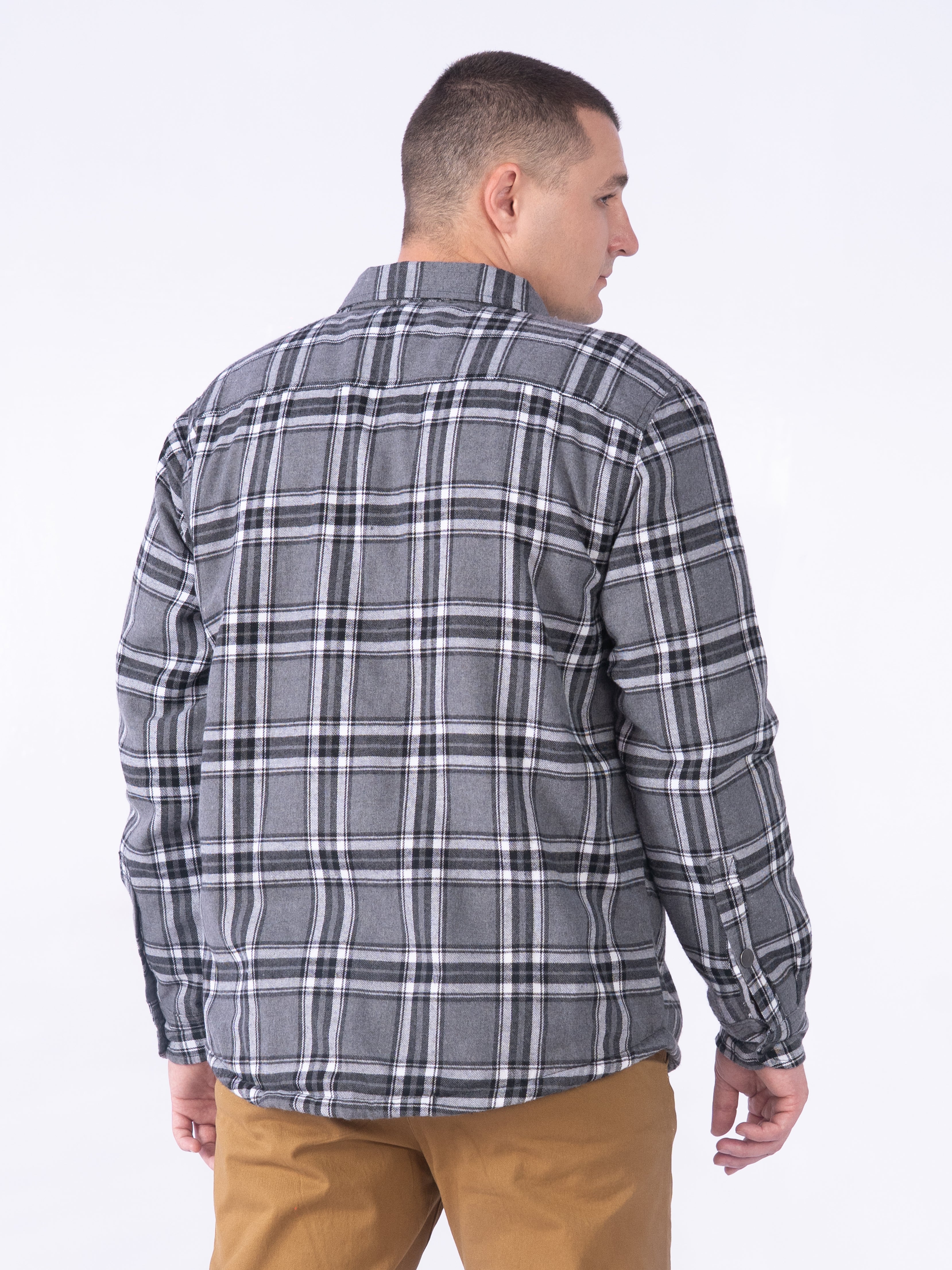 CHARCOAL/WHITE STRIPE