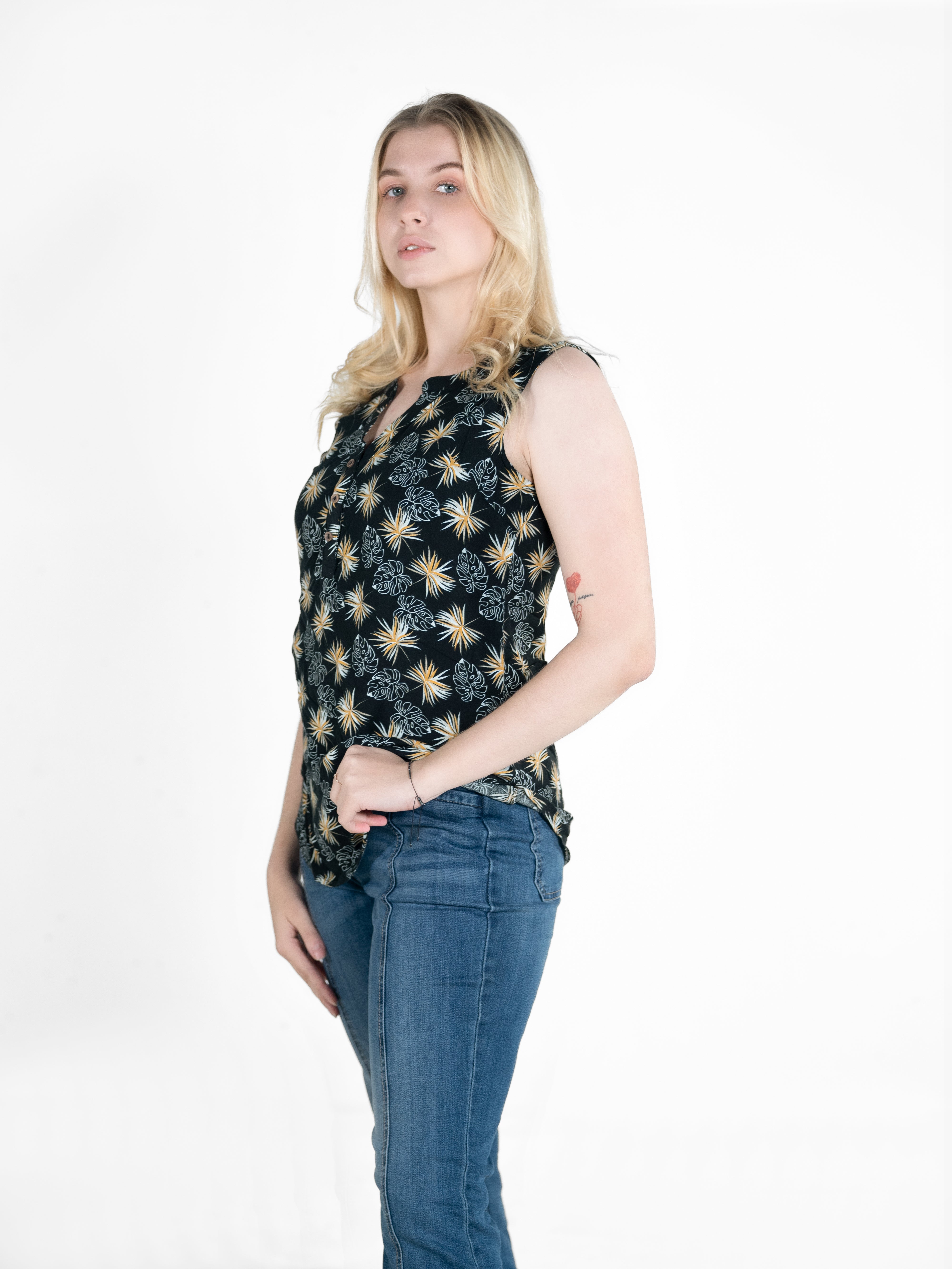 Black Flower AOP