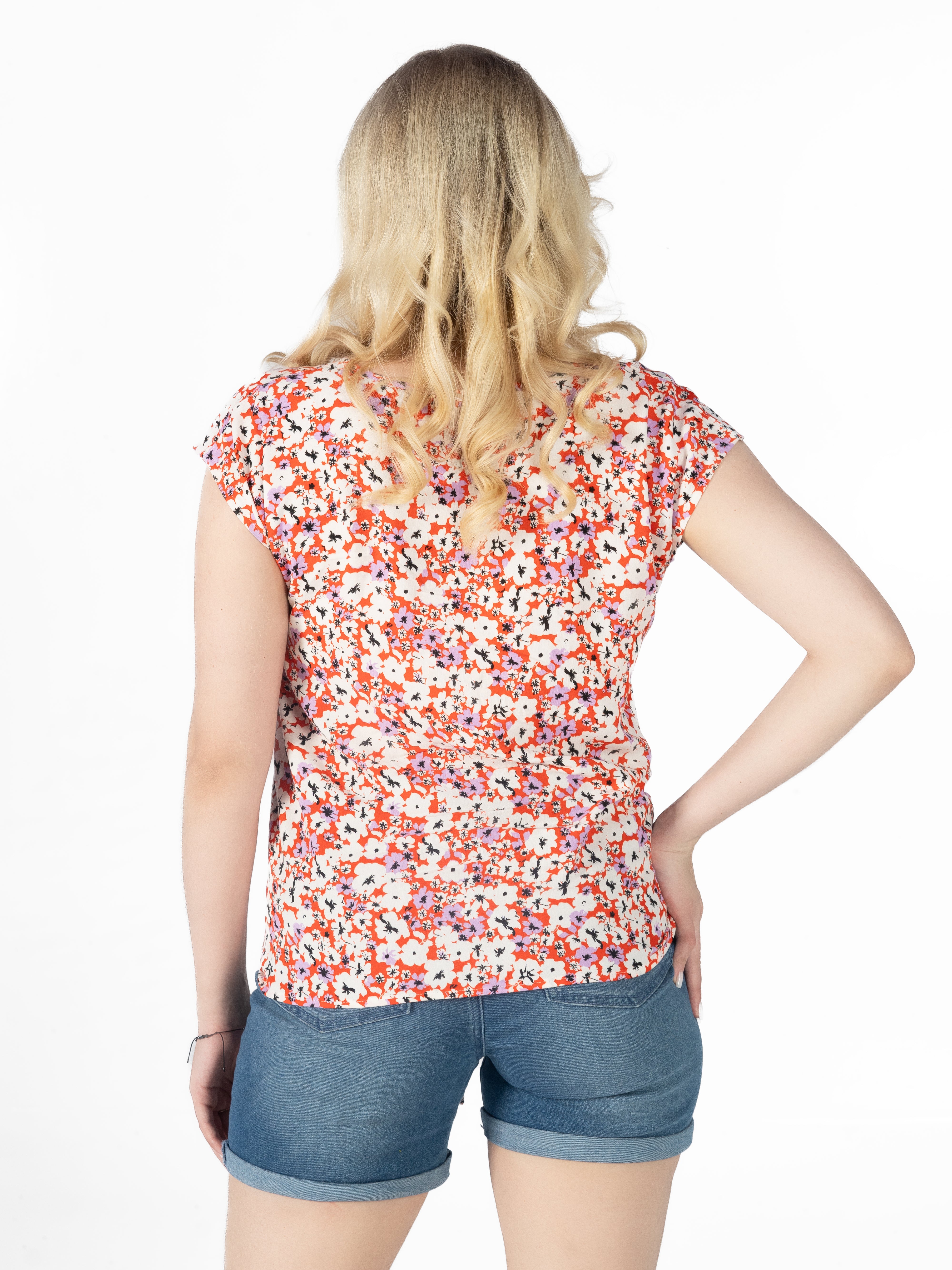 Orange Red Flower AOP