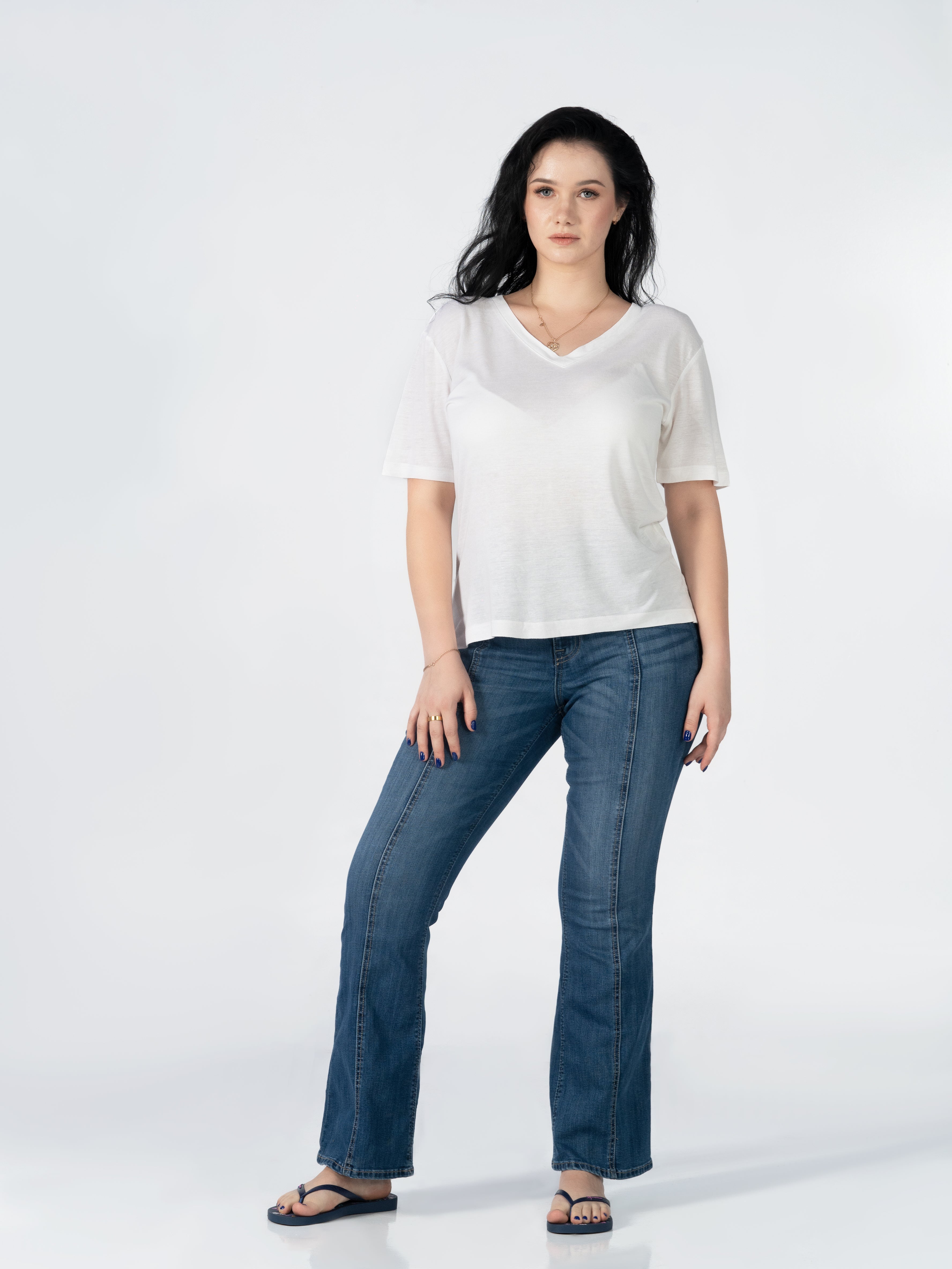 Linen Viscose Ladies T-Shirt