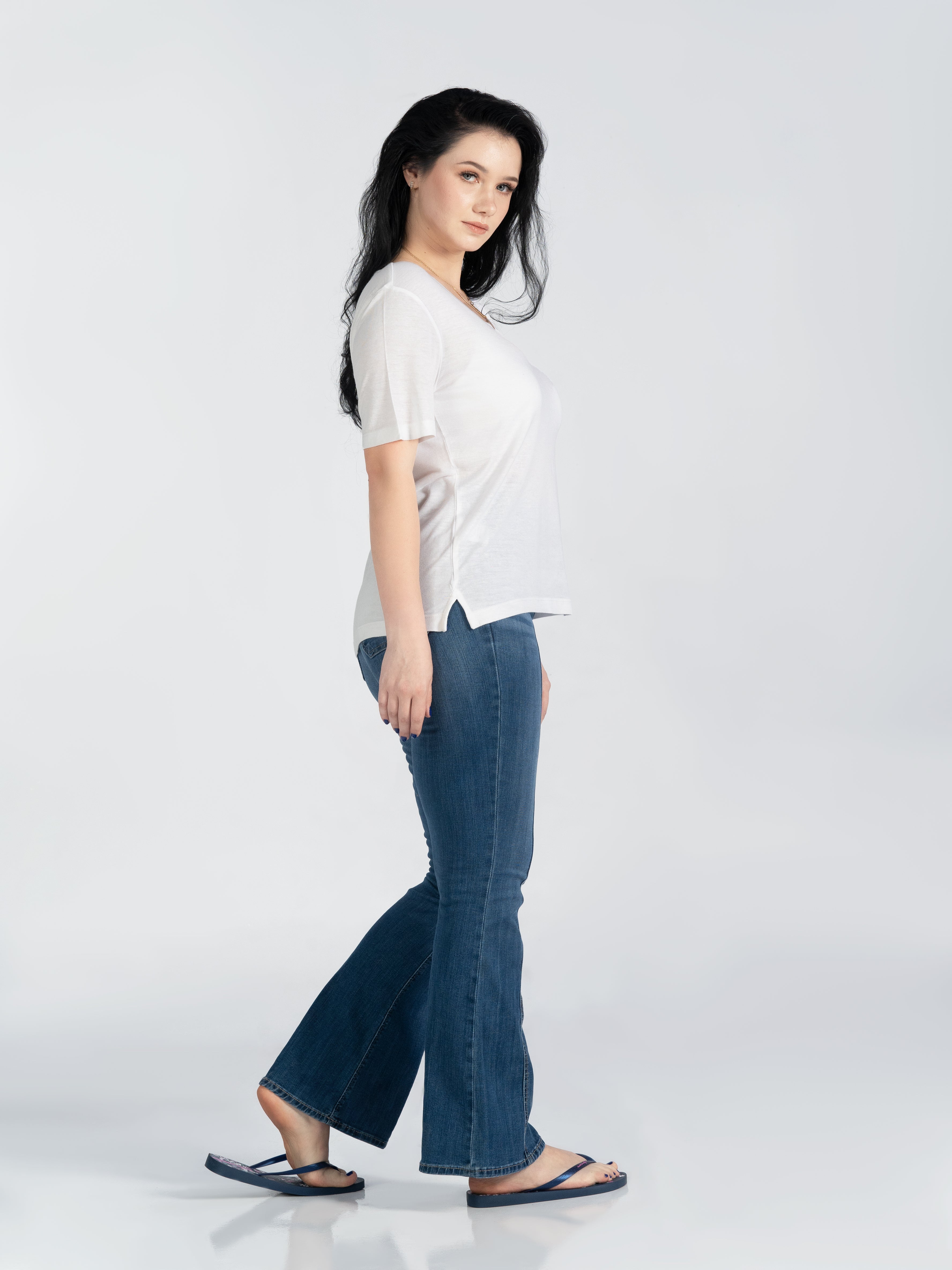 Linen Viscose Ladies T-Shirt
