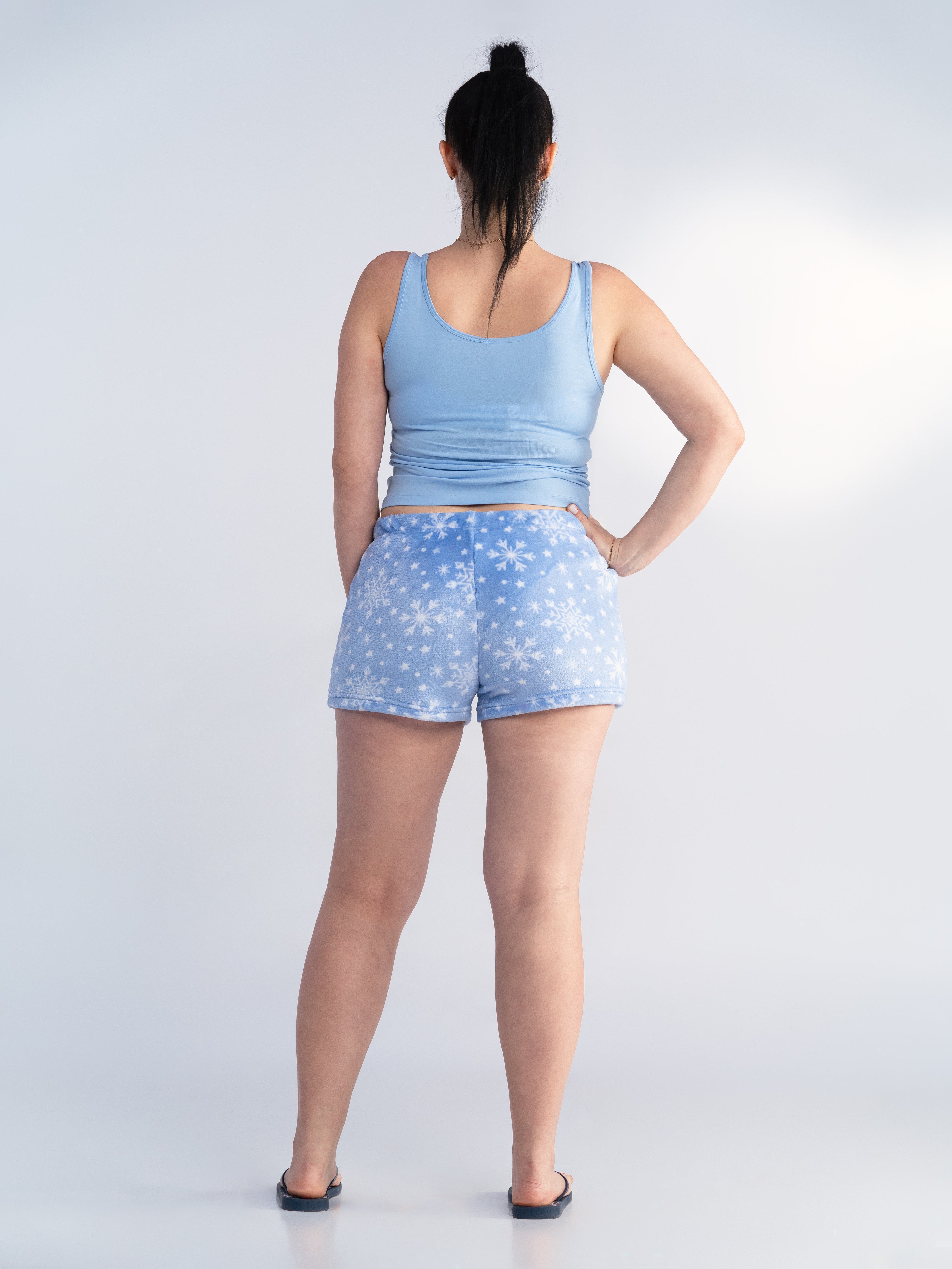 Lavender Blue Snowflack AOP