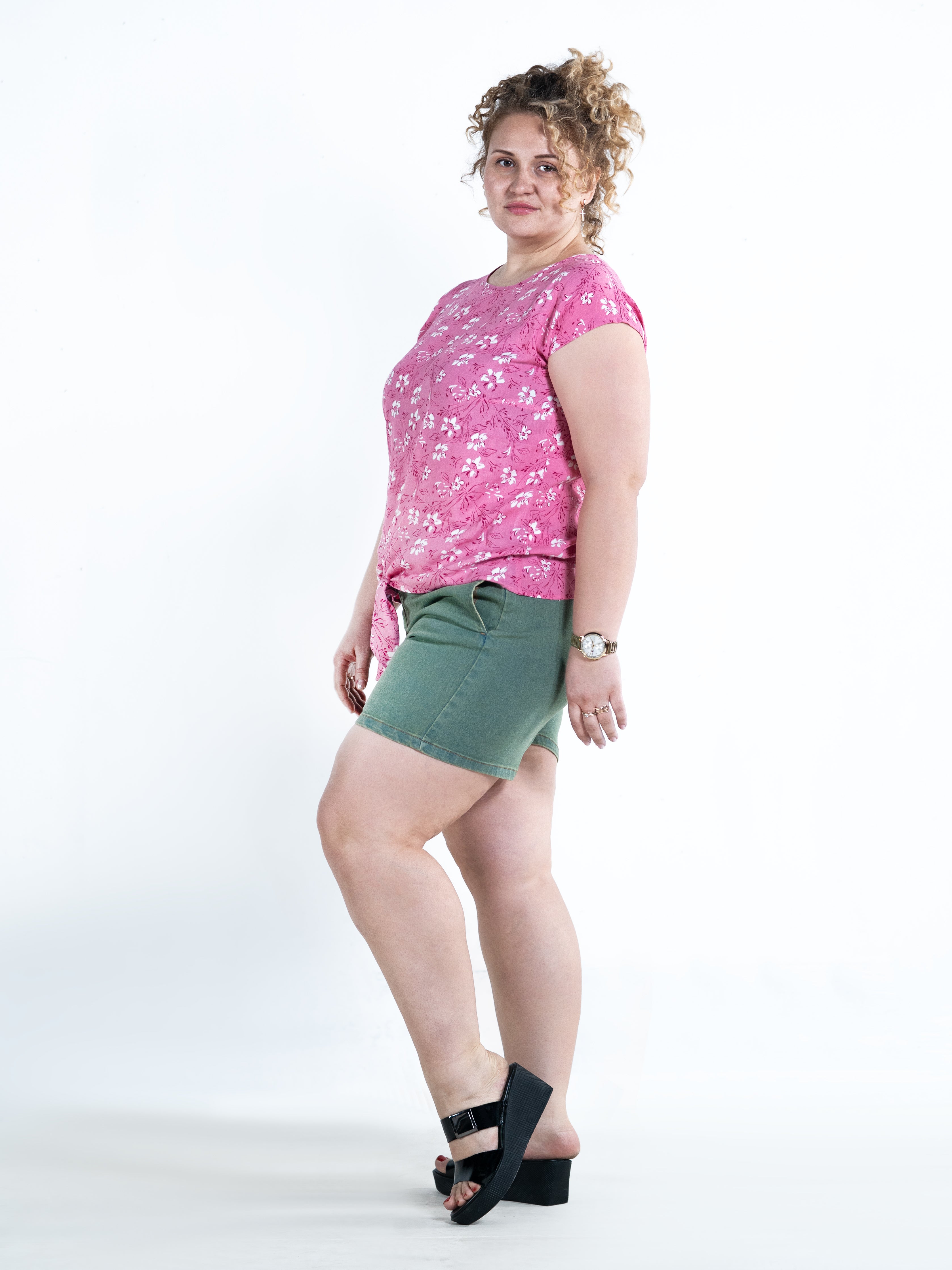 Rose Pink Flower AOP