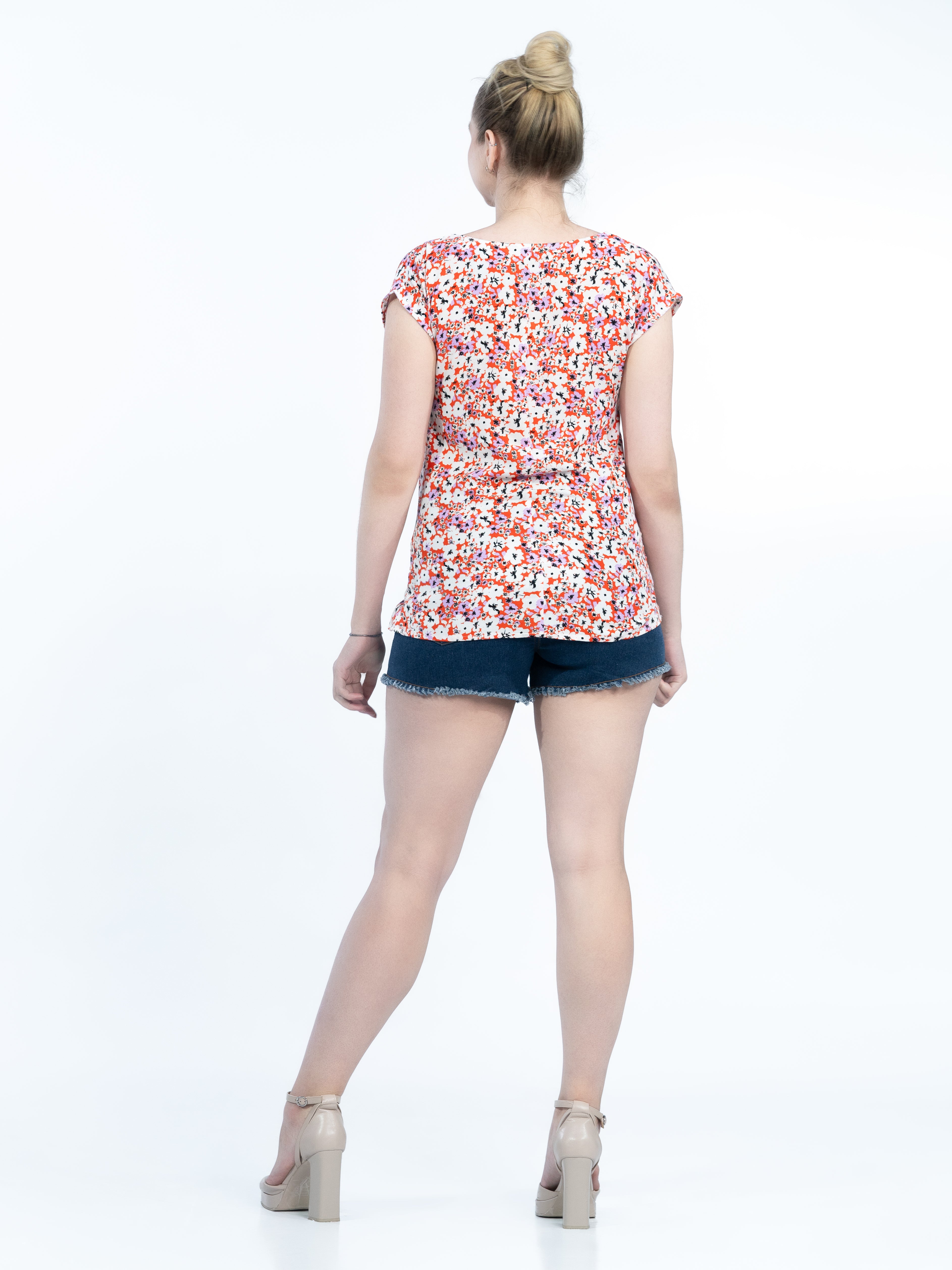 Orange Red Flower AOP