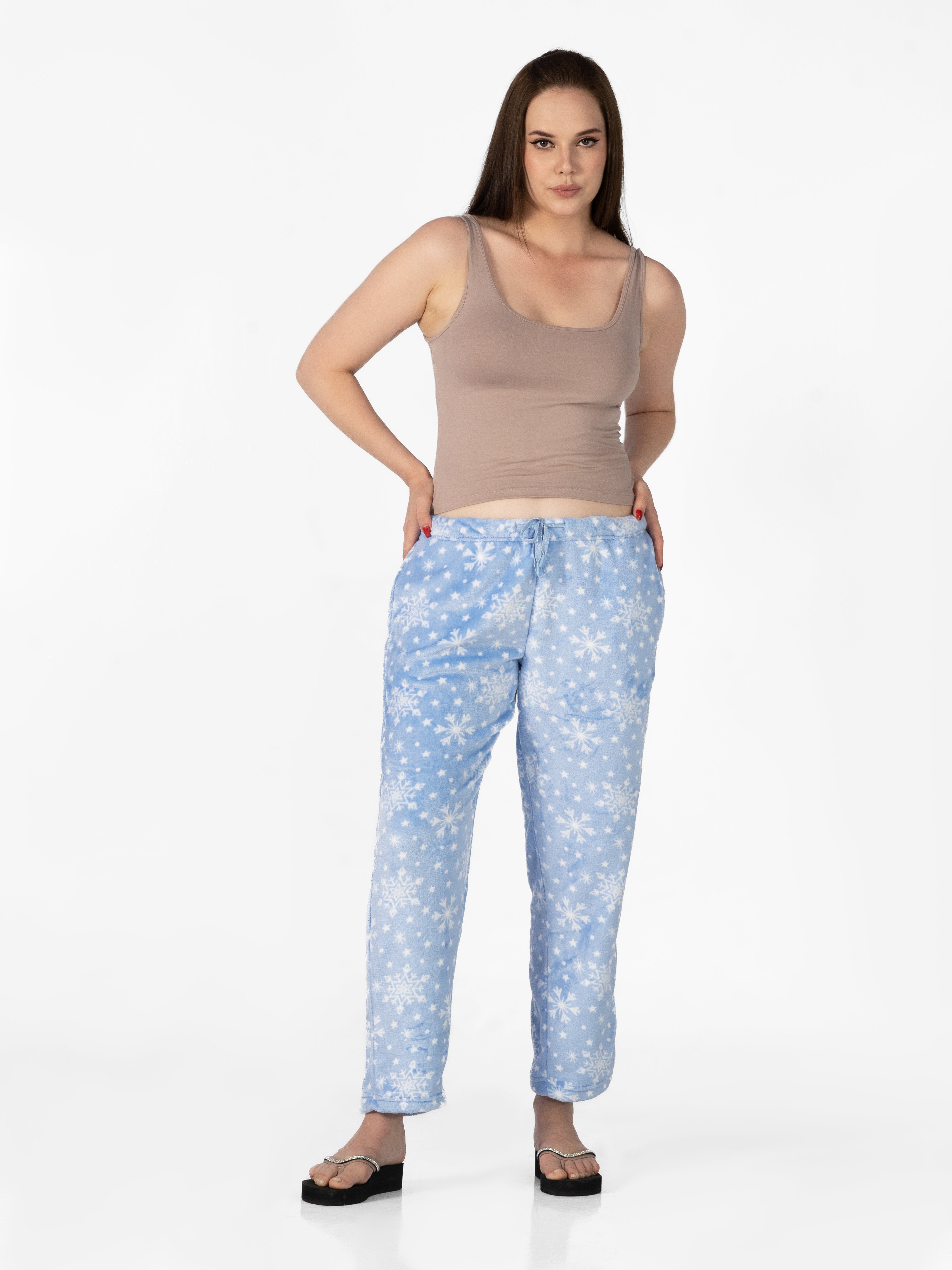 Lavender Blue Snowflack AOP