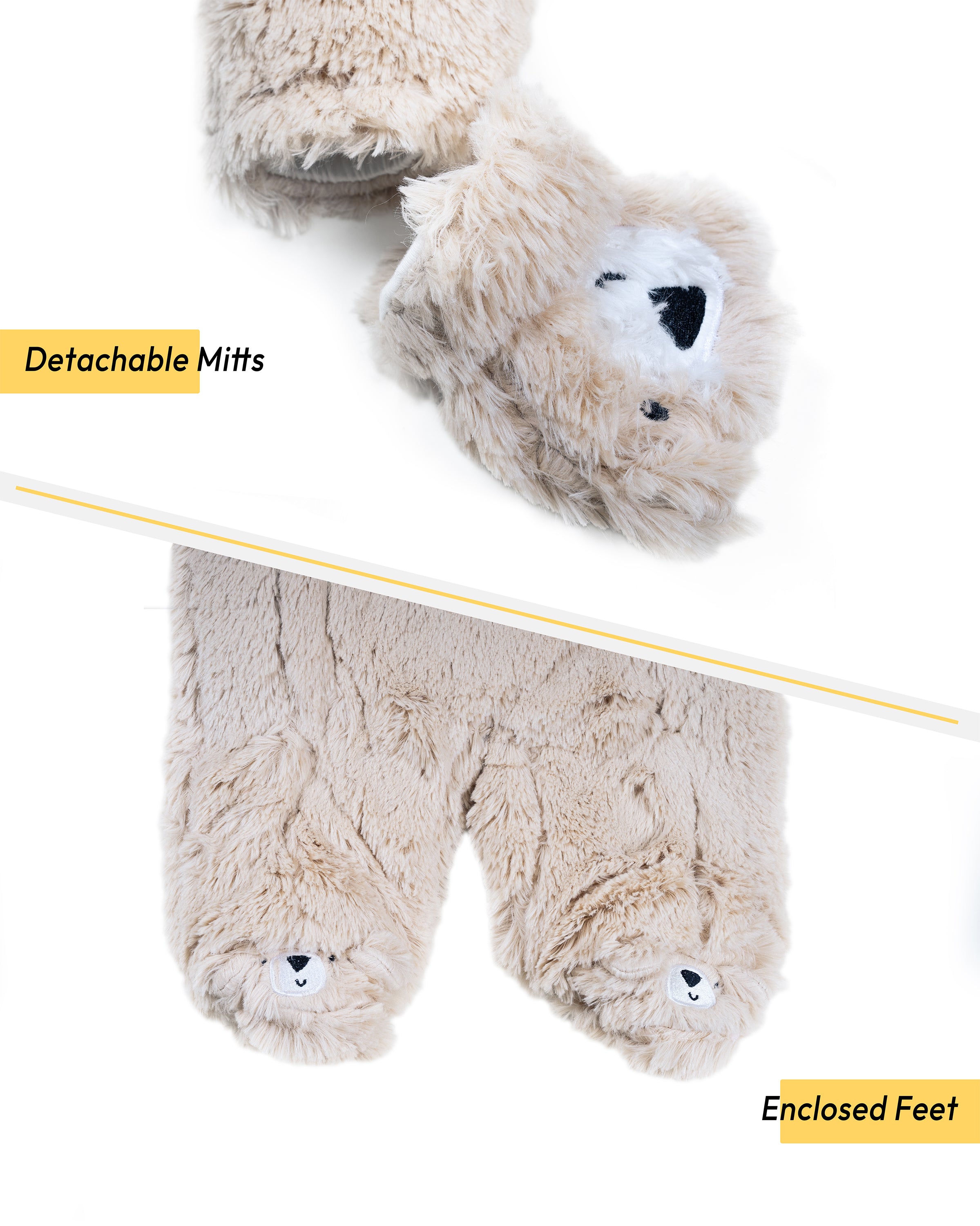 Boys Furry Bear Snowsuit