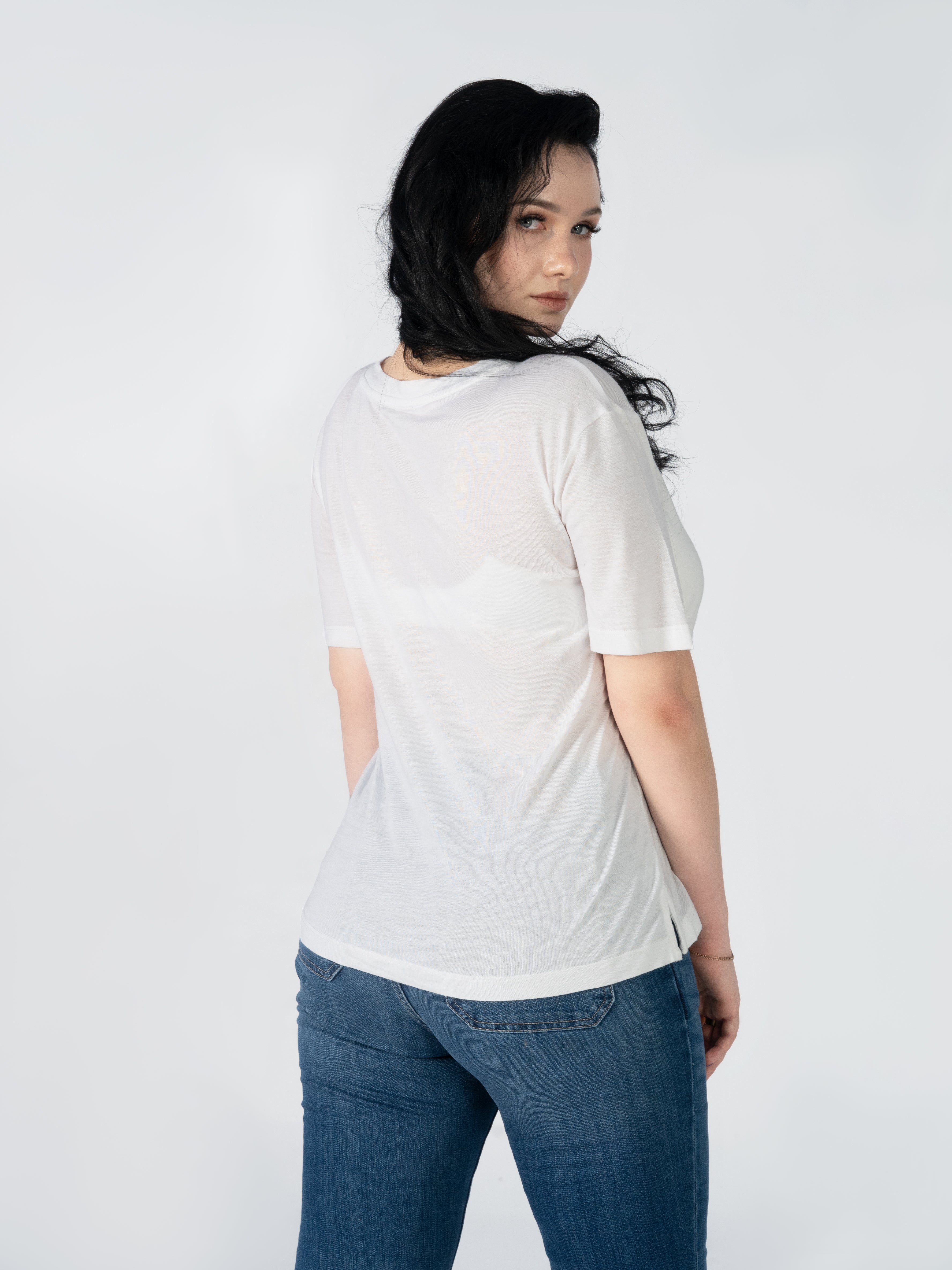 Linen Viscose Ladies T-Shirt