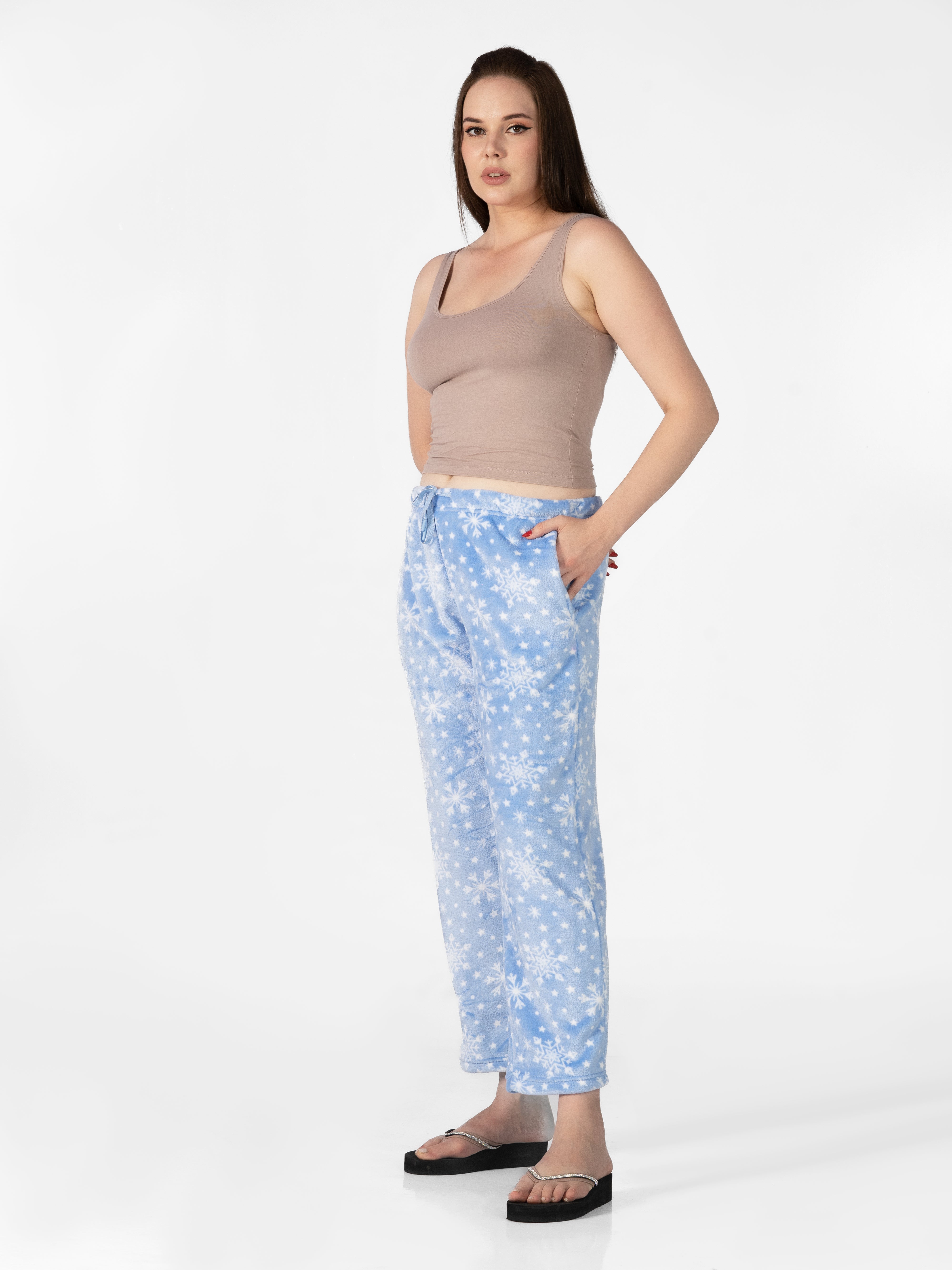 Lavender Blue Snowflack AOP