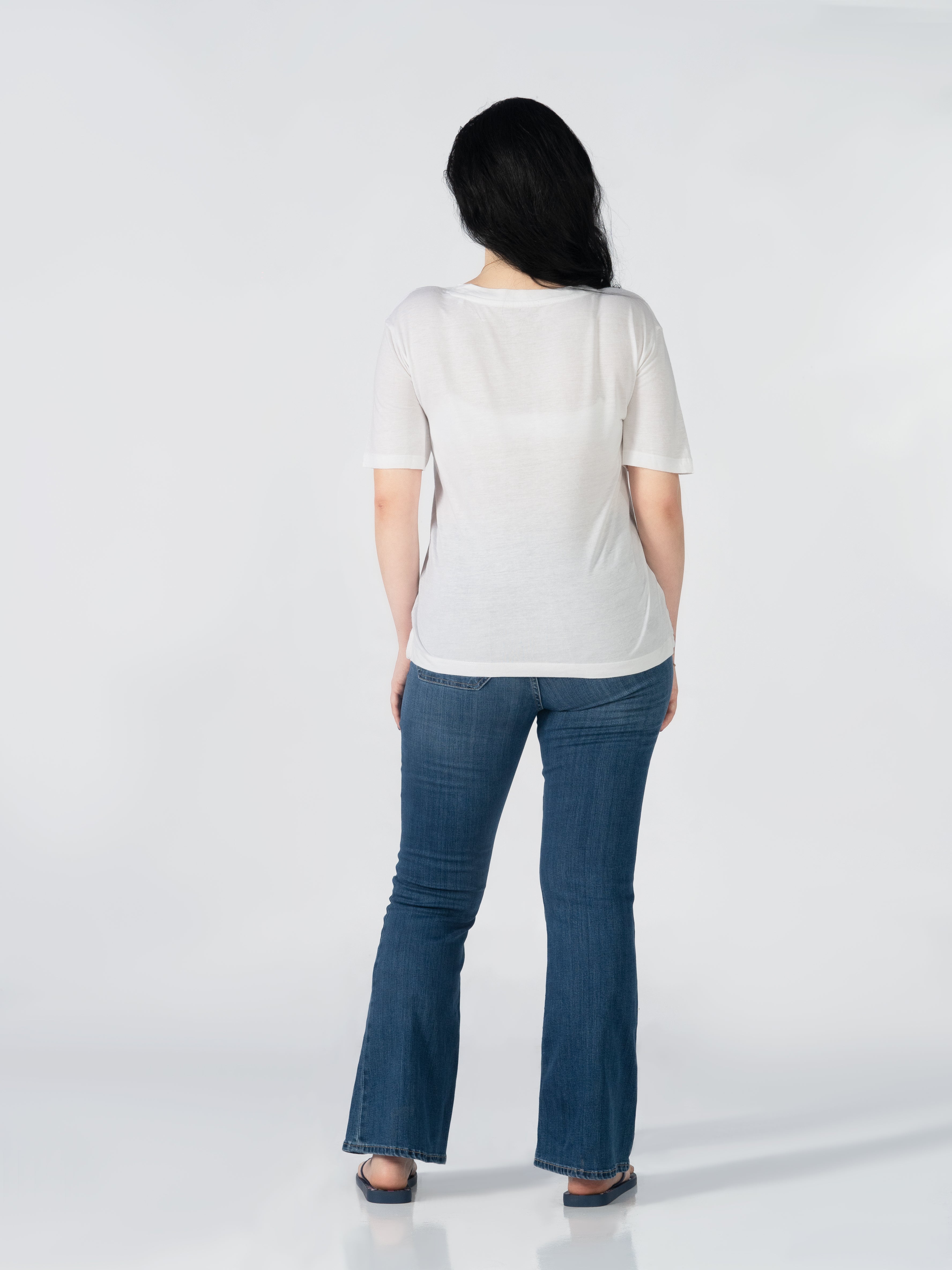 Linen Viscose Ladies T-Shirt