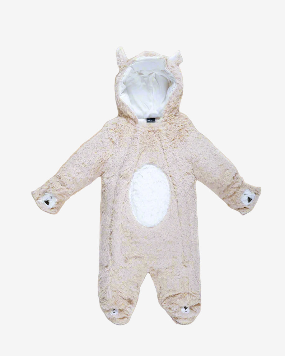 Boys Furry Bear Snowsuit
