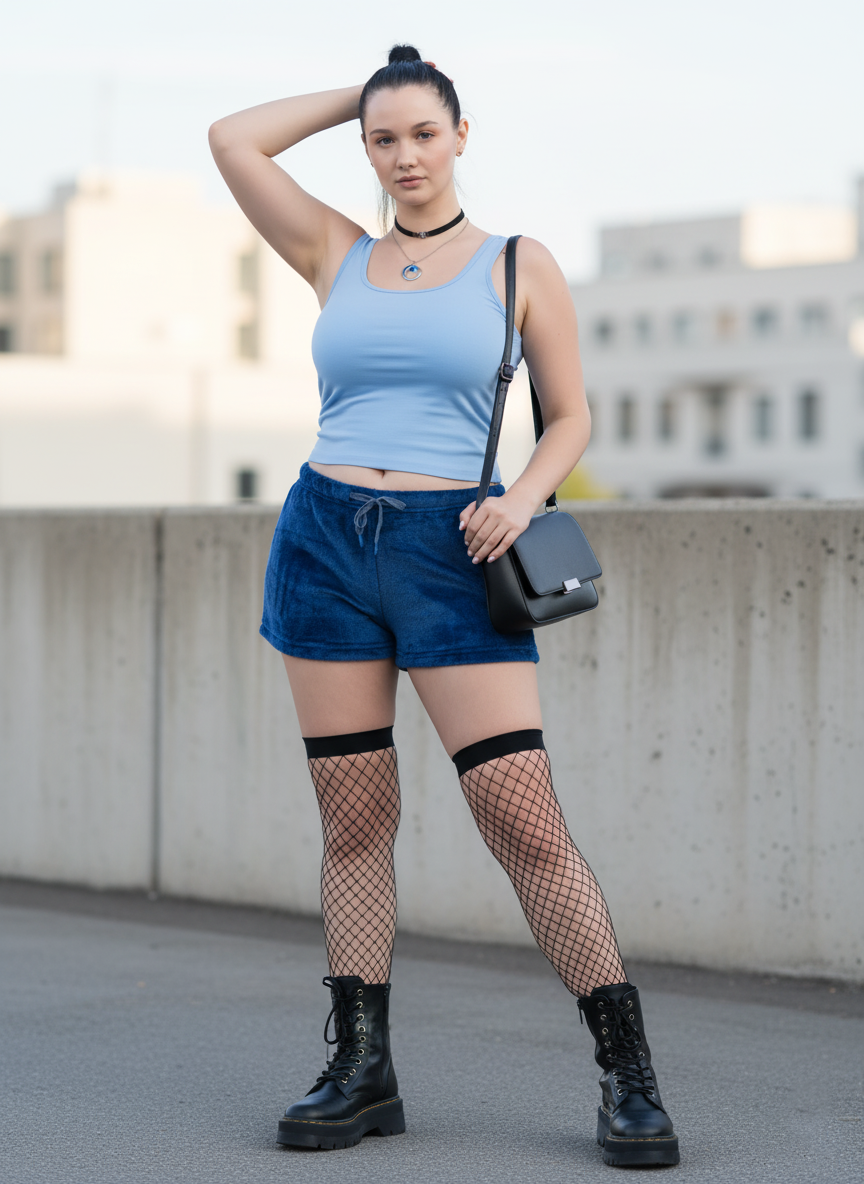 Royal Blue Spider AOP