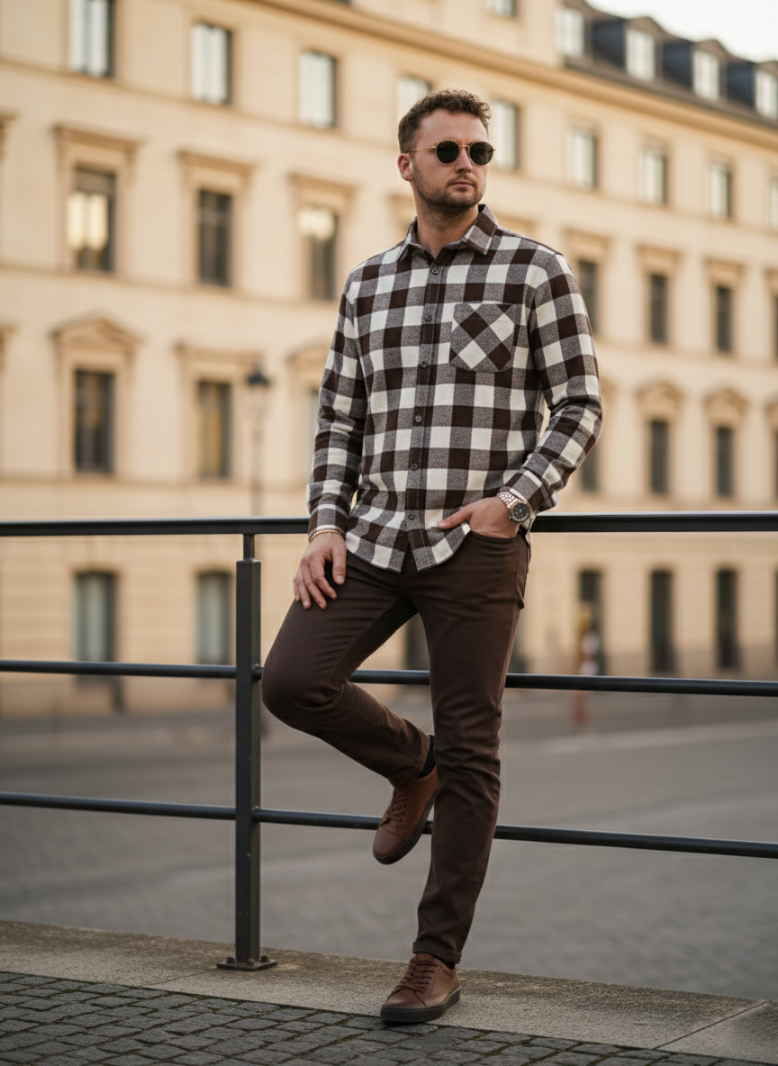 Mocha Cream Plaid