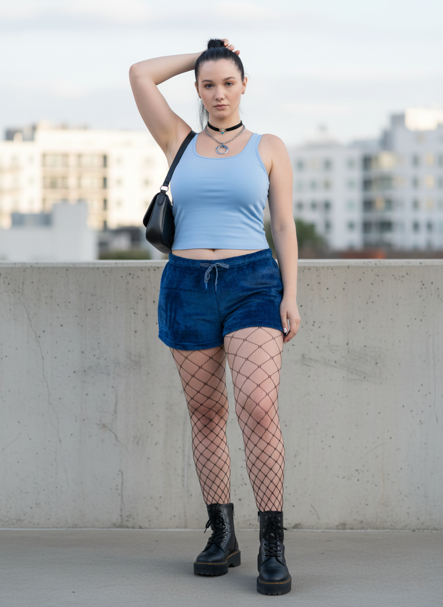 Royal Blue Spider AOP