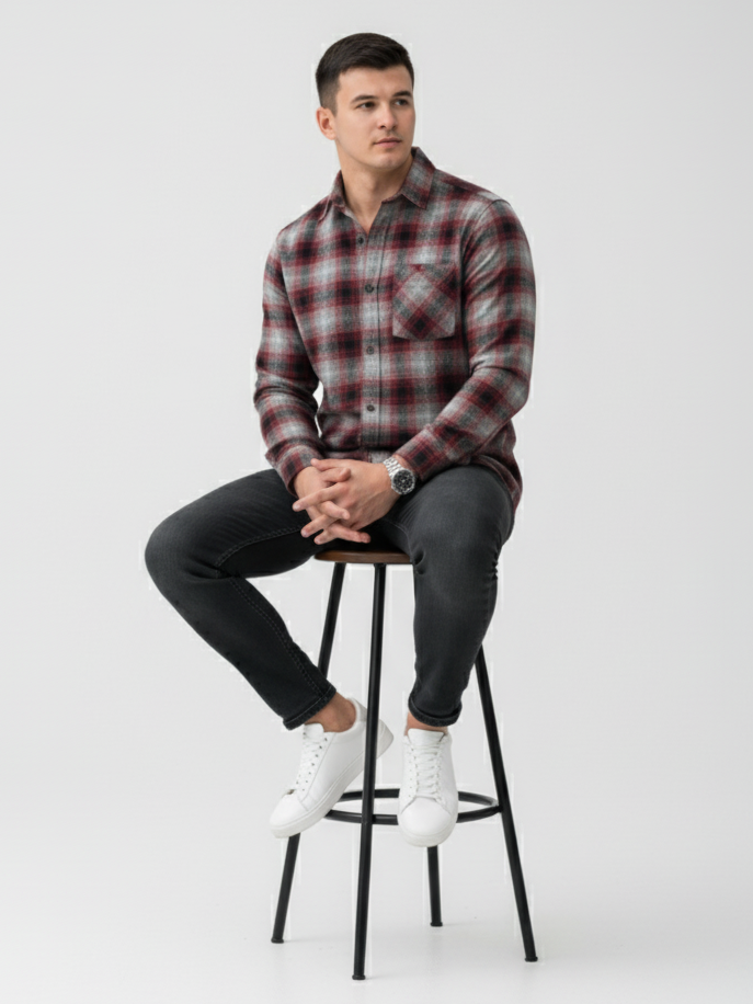 Crimson Slate Plaid