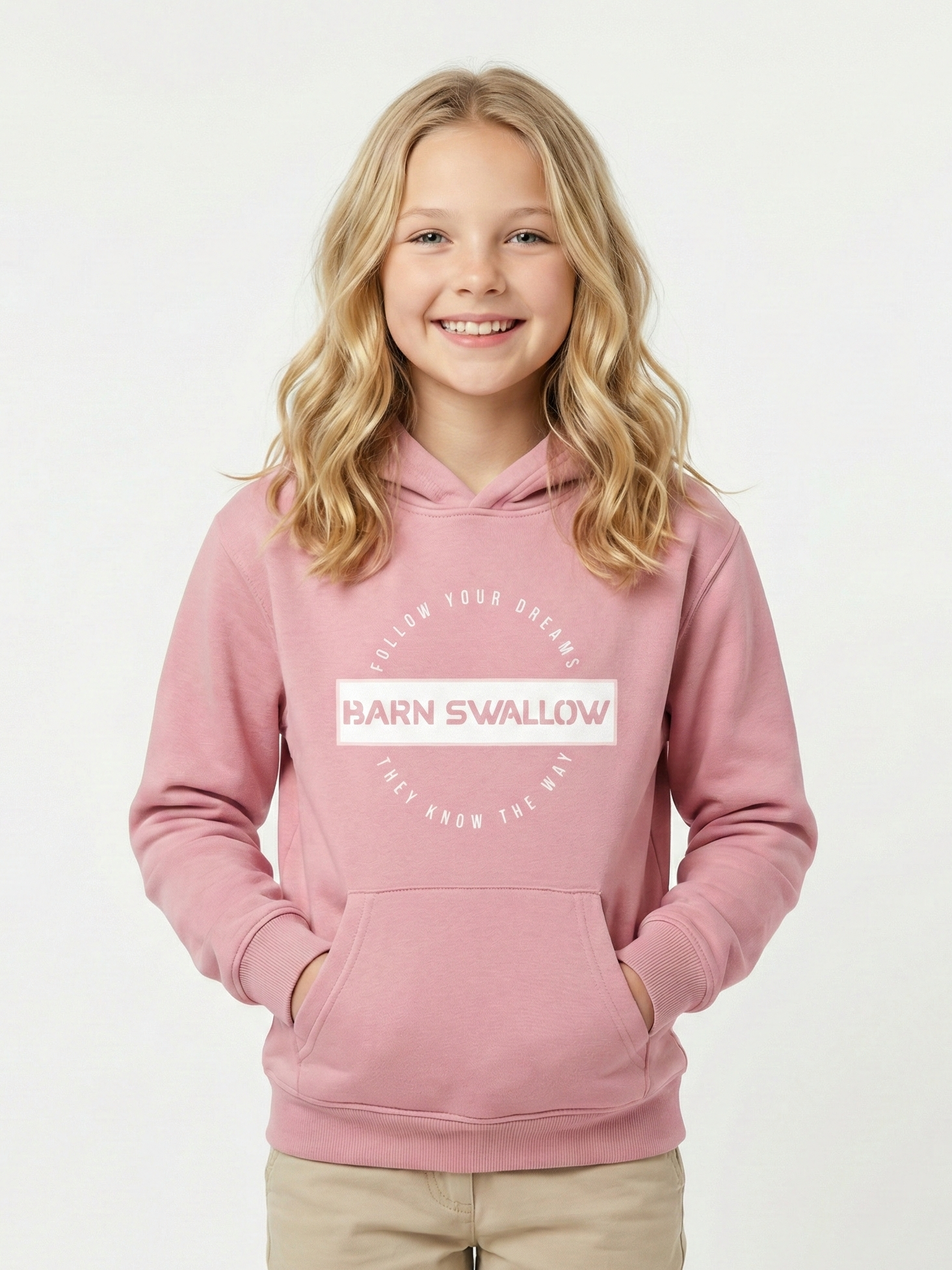 Girls Barn Swallow Dreams Fleece Pullover Hoodie