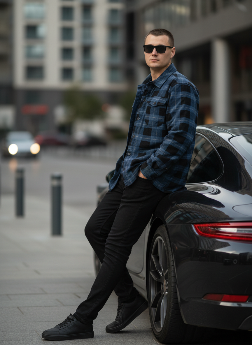Black & Navy