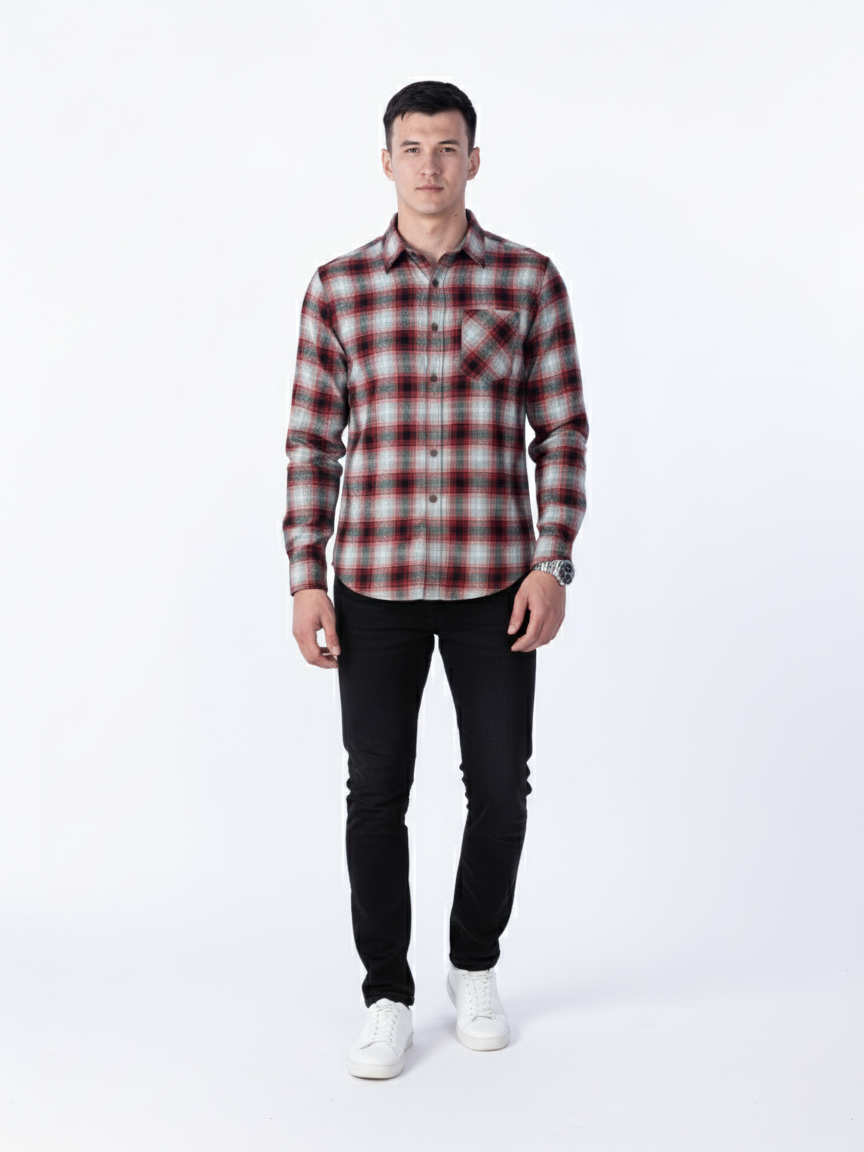 Crimson Slate Plaid